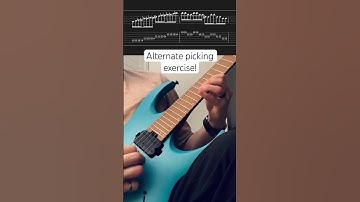 Chromatic alternate picking exercise (with tab!) #shred #guitar