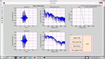 Noise attenuation or Noise Filter in Matlab GUI