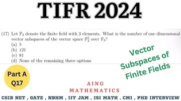 TIFR 2024 Mathematics Part A Question 17 Solution | Vector Subspaces of Finite Fields