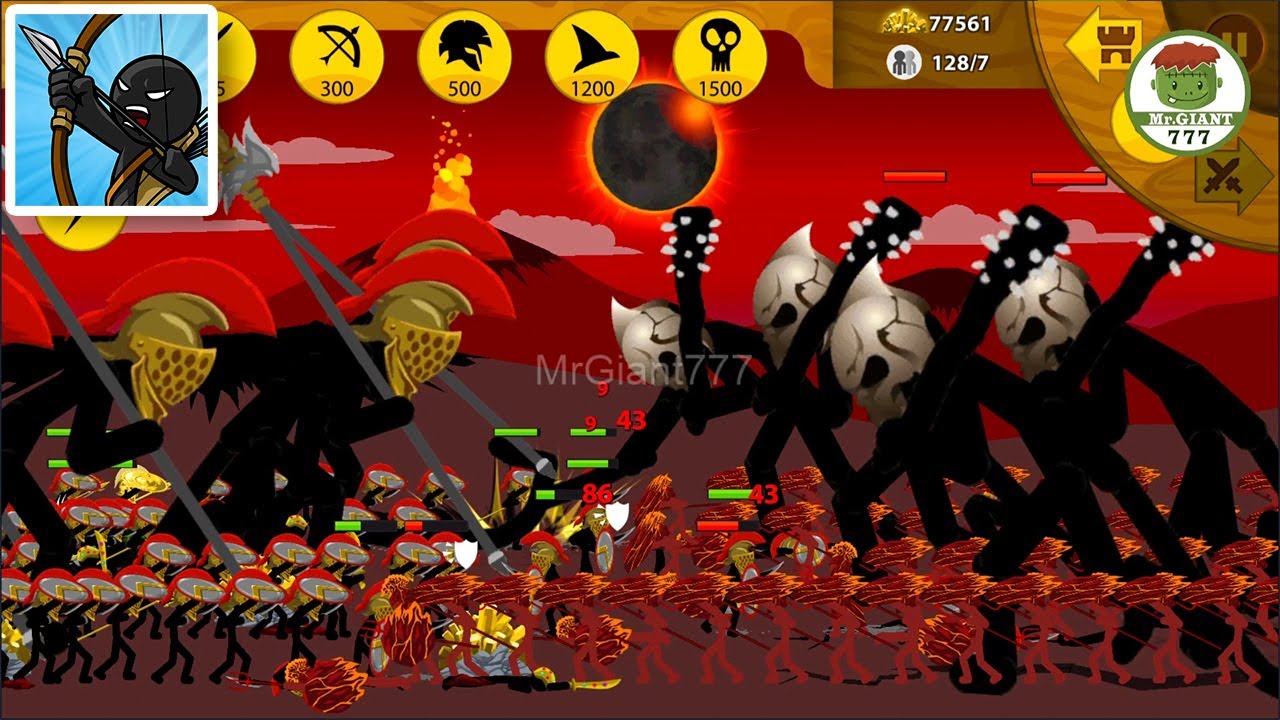 Stick War Legacy Mod Summon The Griffon Gladiator Giants Vs Final Boss Giants Mrgiant777 Youtube