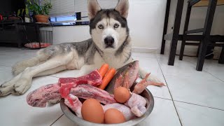 What Feeding A Week Of Raw Food Looks Like With My Husky!