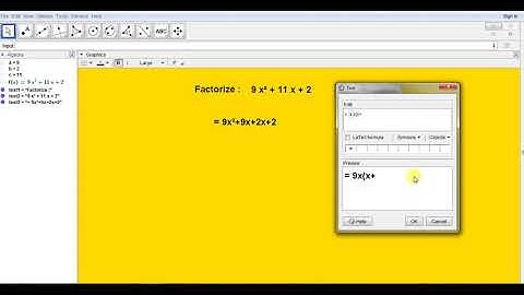Factorize By Geogebra
