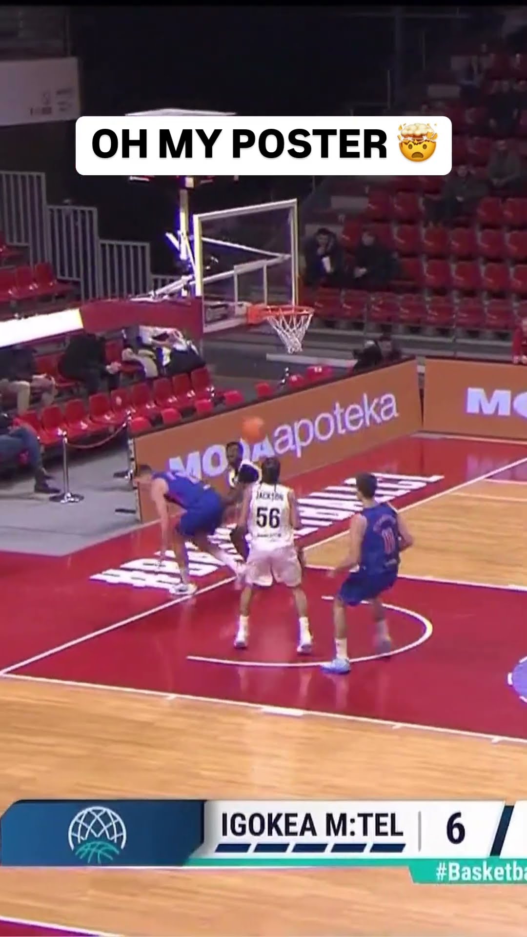His head almost hit the rim ?