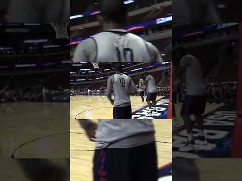 Kyrie & Demarcus Cousins clowning at practice 😂 #shorts