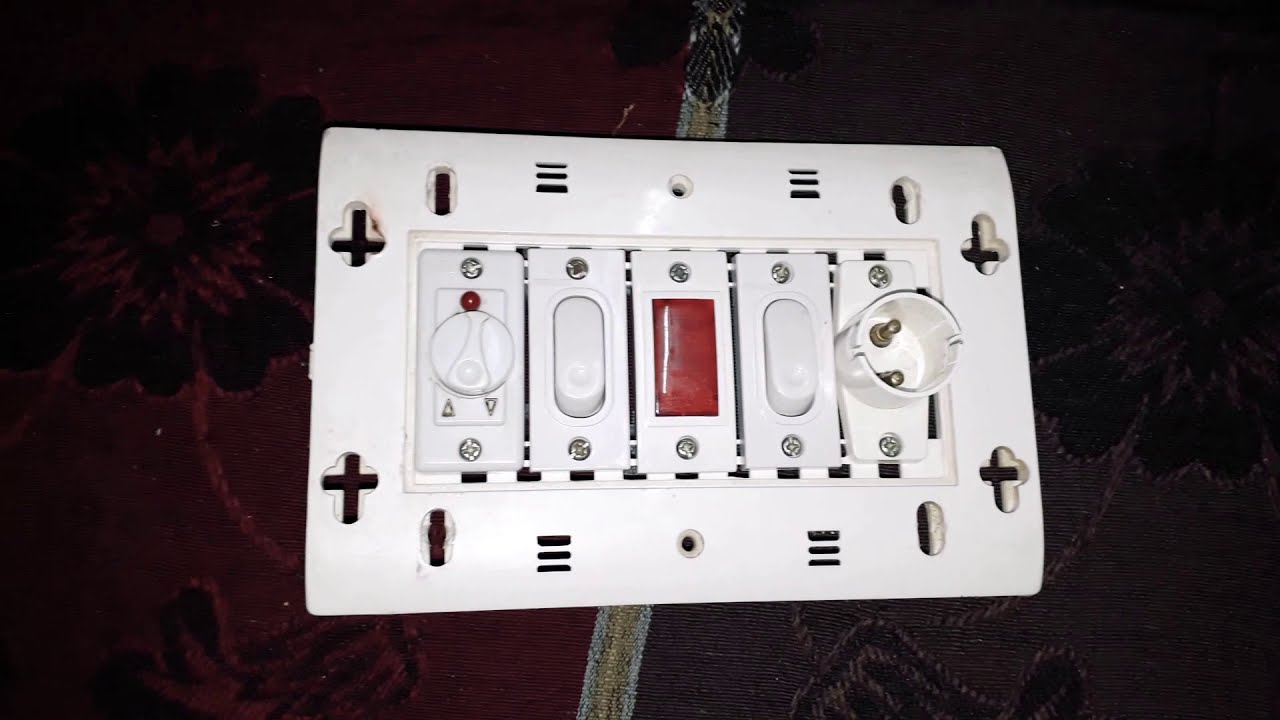 FAN REGULATOR CONNECTION WITH INDICATOR // 2 SWITCH 1 BULB HOLDER AND FAN REGULATOR WITH INDICATOR