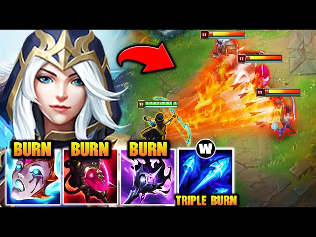 ASHE, BUT I SHOOT FLAMING ARROWS THAT MELT YOU (NEW TRIPLE BURN BUILD) class=