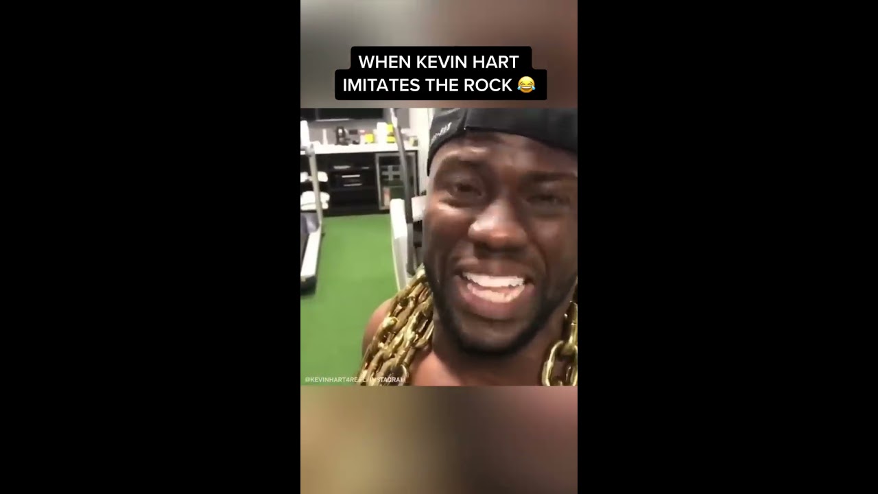 When Kevin Hart Imitates The Rock After His Workouts 