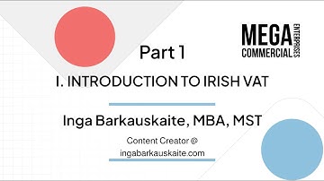 Part 1: Introduction to Irish VAT