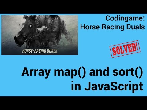 Array map and sort in JavaScript. Codingame: Horse Racing Duals - Solved