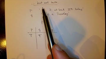 IB Math Studies - Logic - Exclusive disjunction