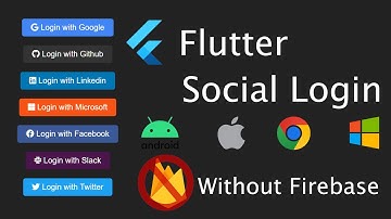 Flutter Social oAuth Login for Web Windows and Mobile Without #Firebase