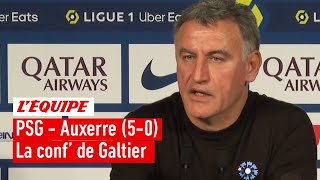 Christophe Galtier fait le bilan de ses premiers mois au PSG après la victoire sur Auxerre (5-0)