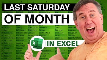 Excel - Finding the Last Saturday of the Month in Excel | Step-by-Step Tutorial - Episode 524