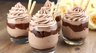 Chocolate miracle! A light and delicious dessert without baking that melt on the tongue!