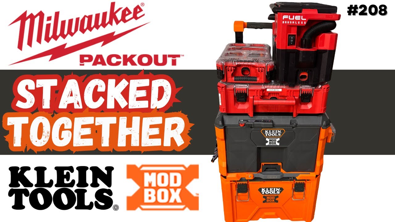 Klein MODBOX and Milwaukee PACKOUT Stacked Together - Modbox to Packout ...