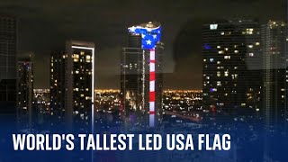 Independence Day: Tallest digital US flag on Florida skyscraper screenshot 3