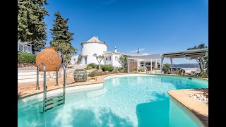Renovated property with 2 windmills, pool and sea view near Messines, Silves