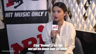 Selena gomez #revivalevent interview with radio nrj at yeeels
restaurant