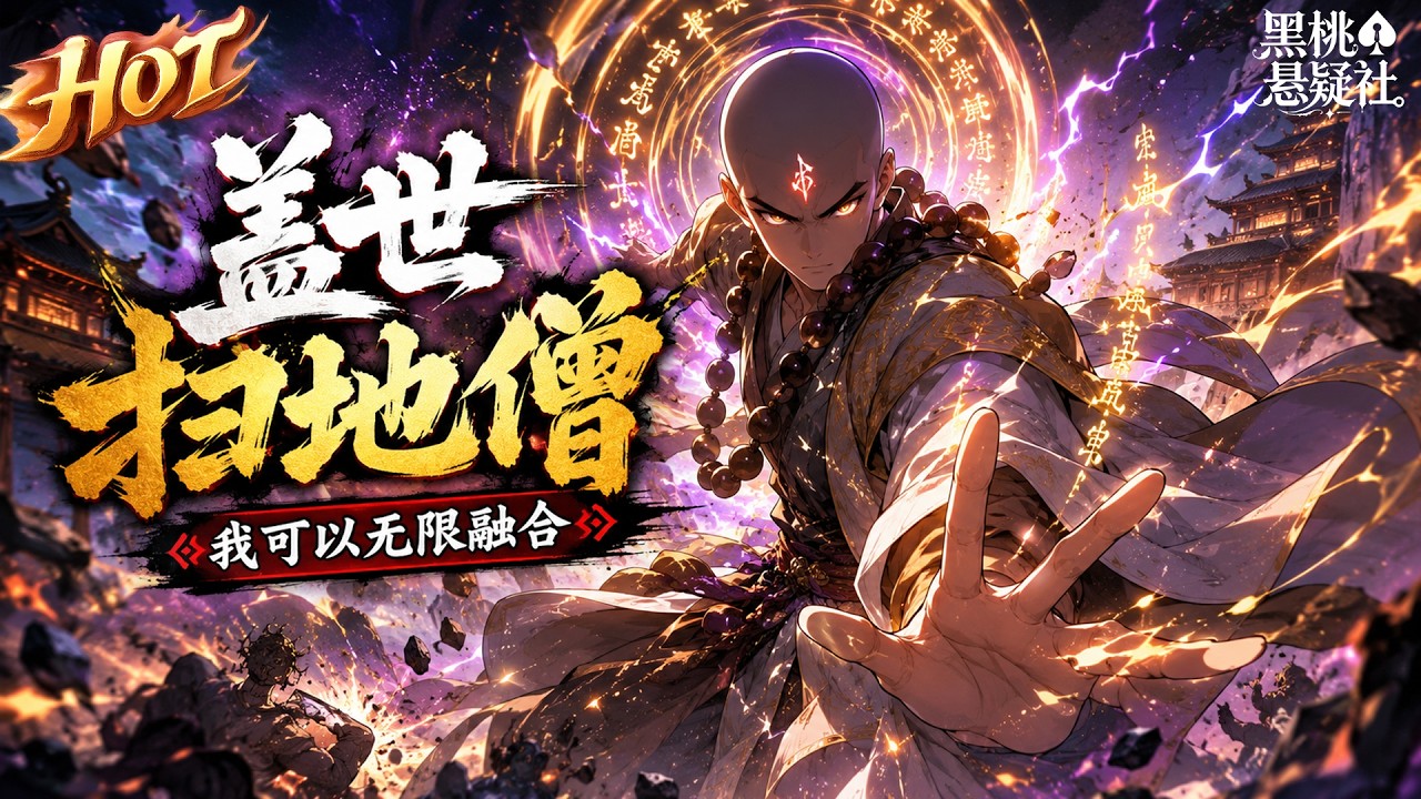 The hottest collection! "The Peerless Sweeping Monk: I Can Infinitely Fusion": The humble Sweeper Monk of the Scripture Pavilion, seemingly ordinary and unremarkable, possesses infinite fusion divine skills, integrates myriad martial arts, and quietly masters invincible divine powers! #热血 #玄幻 #修仙 #逆袭 #爽文 #男频 #黑桃悬疑社