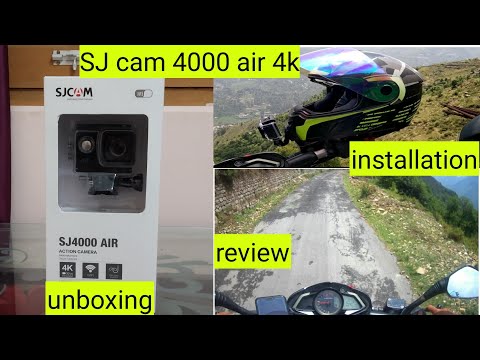 SJ cam 4000 air 4k action camera /unboxing /installation /quality test
