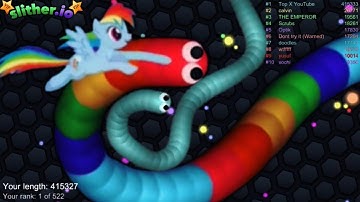 Slither.io Online - Hacker Tiny Snake vs Giant Pro Snakes - Best Epic Slitherio Gameplay