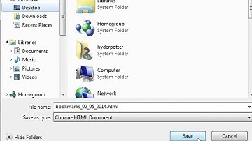 How to Export and Inport Google Chrome Bookmarks