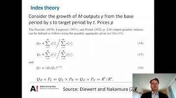 Productivity and Efficiency Analysis Lesson 7A: Growth Accounting and Index Theory