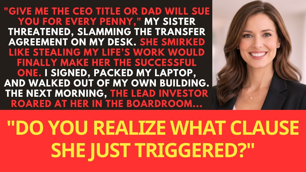 My Golden Child Sister Made Me Sign Over My $8M Tech Startup Until The Lead Investor...Trust Stories