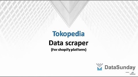 DataSunday.com - Tokopedia Data Scraper, Product & Sales for shopify platform