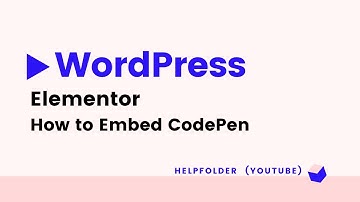 WordPress - How to Add Codepen Embed Pen in Elementor