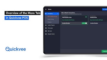 Overview of the more Tab in Quickvee POS