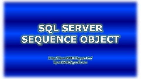 Sequence in SQL Server