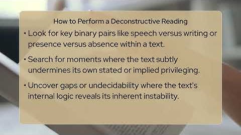 What Does Deconstruction Reveal About Underlying Assumptions?