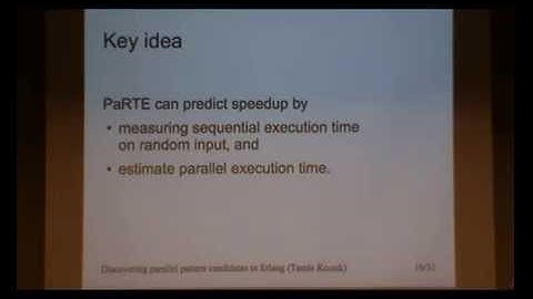 Erlang 2014: Discovering Parallel Pattern Candidates in Erlang