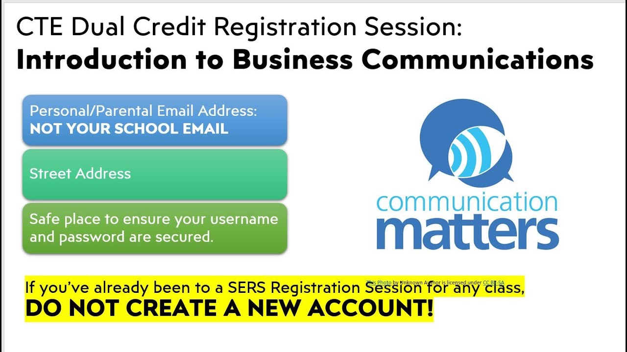 Cte dual credit registration support introduction to business