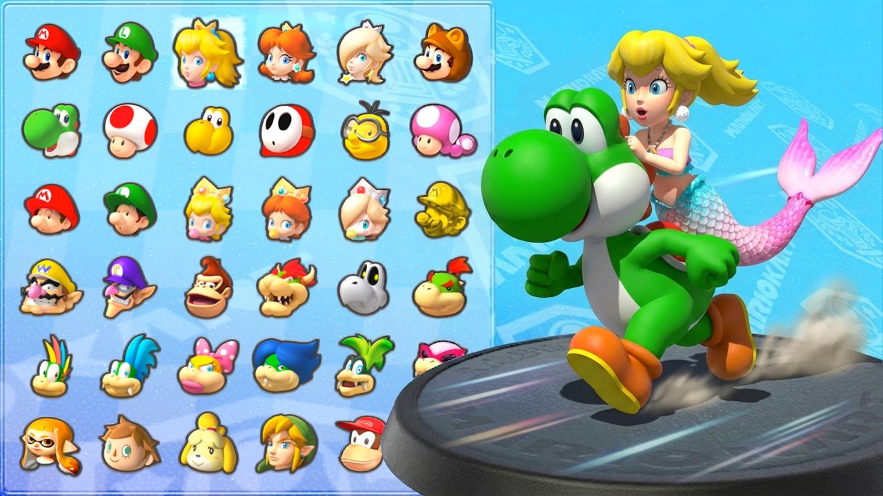 マリオカート8デラックス】ヨッシーがカートになった！？人魚ピーチを