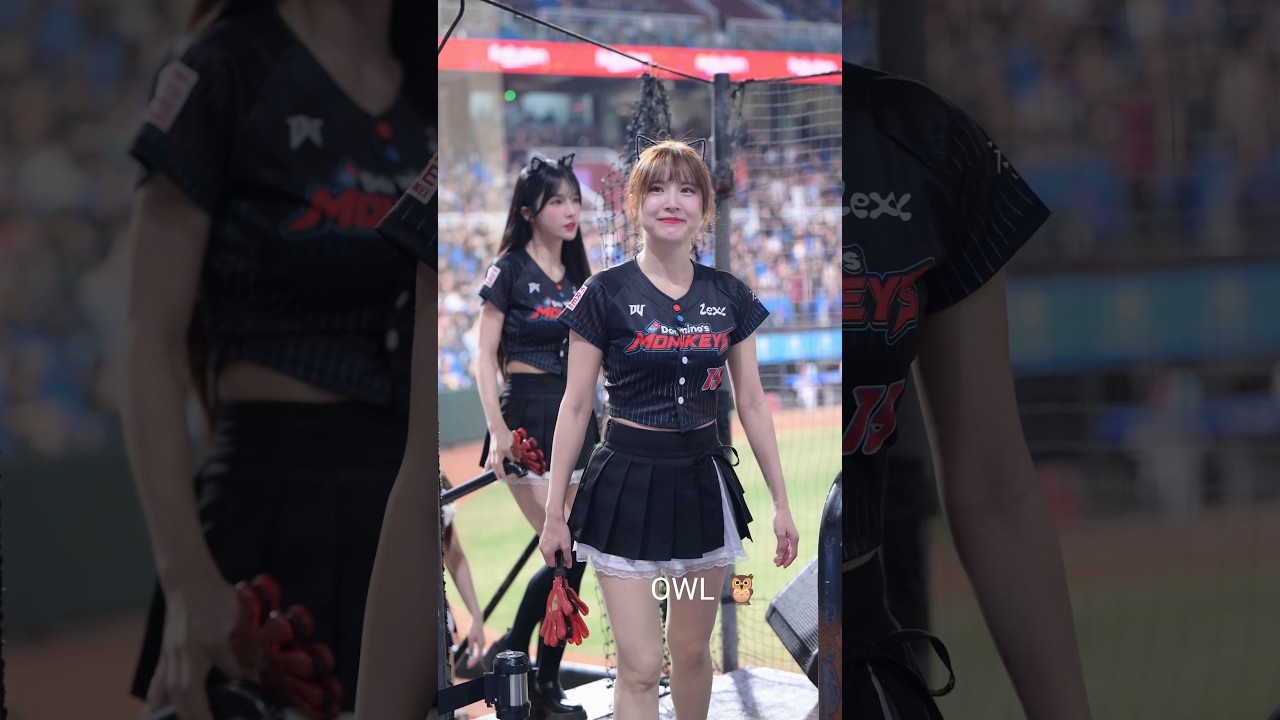 9下被追平， 哀怨回來加班的女孩們 #台湾チア #cheerleader #rakutengirls