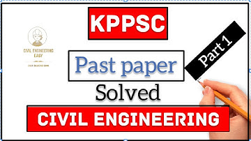 Civil engineering previous test solved (KPPSC) Part 1 | sub engineer | civil engineering MCQS