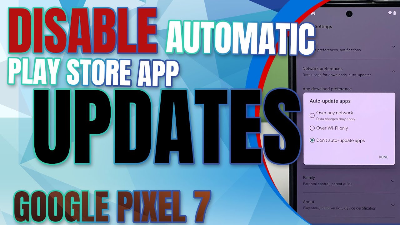 How to Disable Auto Update Apps on Google Pixel 7 - YouTube