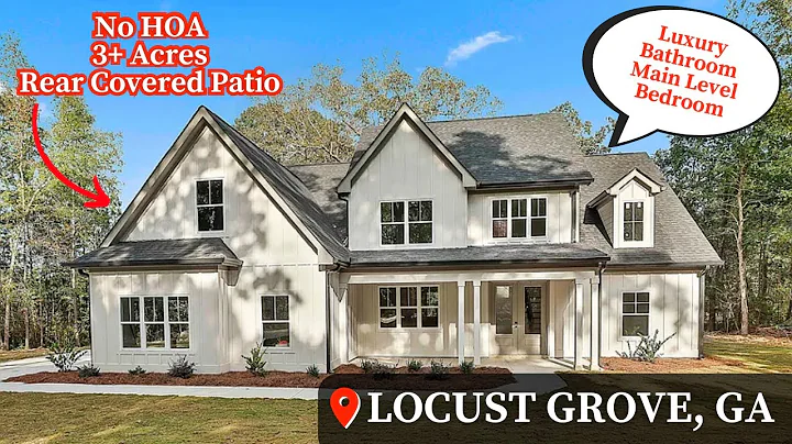 Living In Locust Grove, GA | Rear Covered Patio | Luxury Bathroom | Home Tour | Atlanta New Homes