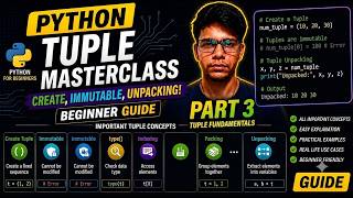 Python Tuple in Hindi | Create Tuple, Immutable & type() Function | Python for Beginners