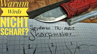 Spyderco Sharpmaker - Probleme und Lösungen für gängige Probleme beim Messer schärfen