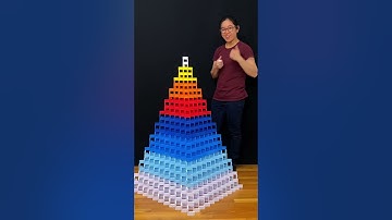 I built (and toppled) a WR domino pyramid!