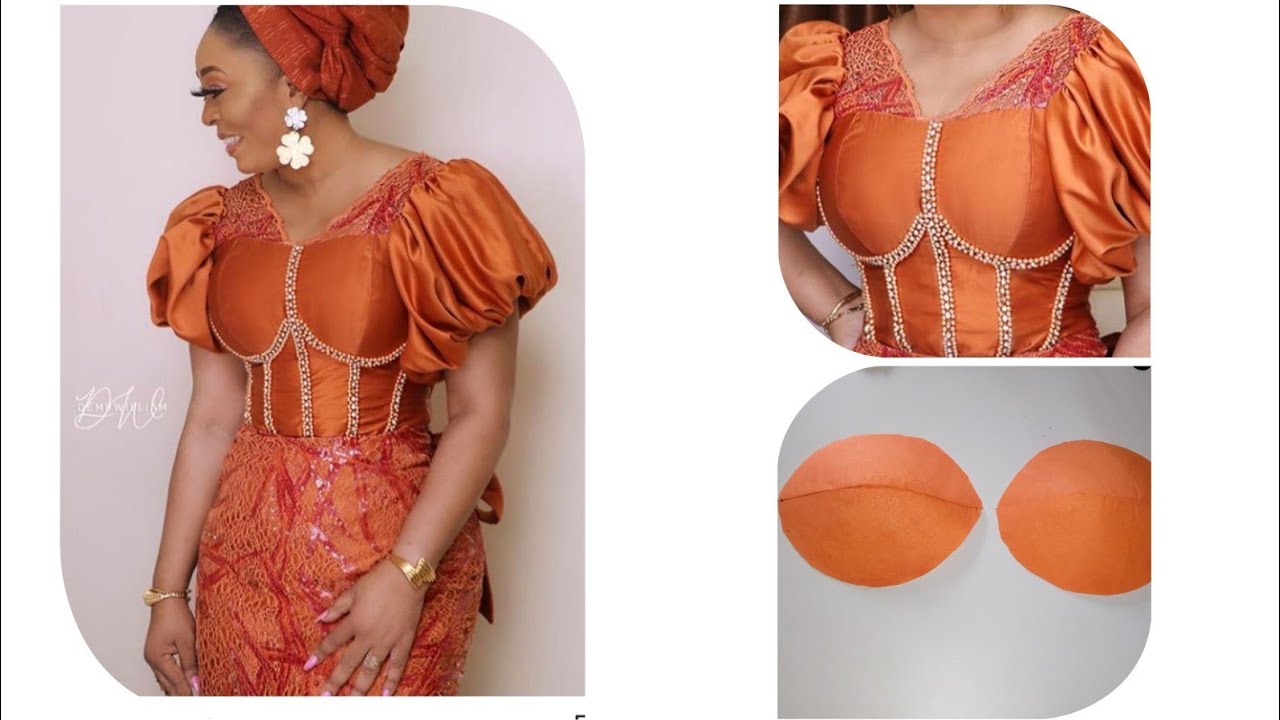 COVERED CORSET CUPS, high chest CORSET Cups