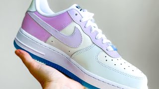 sun color changing air force ones