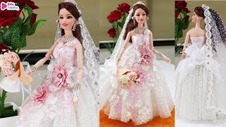 Barbie doll Bridal Gown making | Christian bridal doll dress and jewellery | Barbie lehenga making Barbie doll Bridal Gown making | Christian bridal doll dress and jewellery | Barbie lehenga making