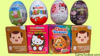 Chocolate Surprise Eggs Minnie Mouse Shopkins Kinder Toy Story Peppa Pig TMNT Hello Kitty Opening