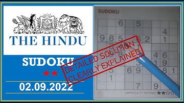 How to Solve 2 Star Hindu  Sudoku Sep 02,  2022 -  Step By Step Solution