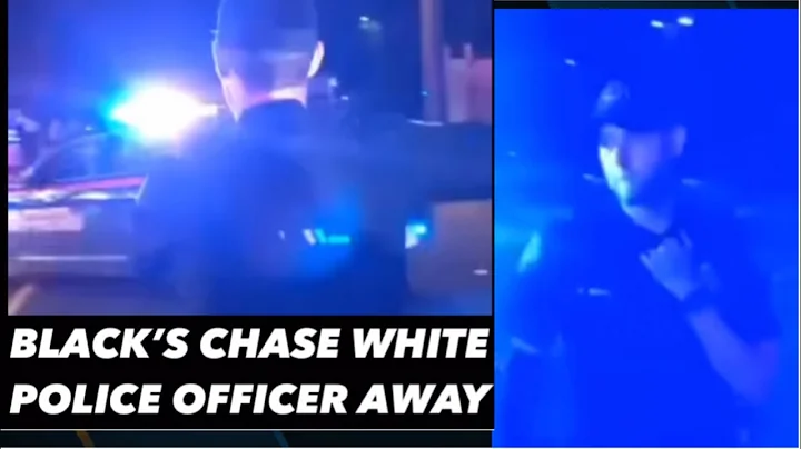 Black People chase away White Police officer!