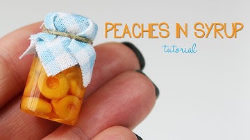 polymer clay Peaches In Syrup TUTORIAL | polymer clay food